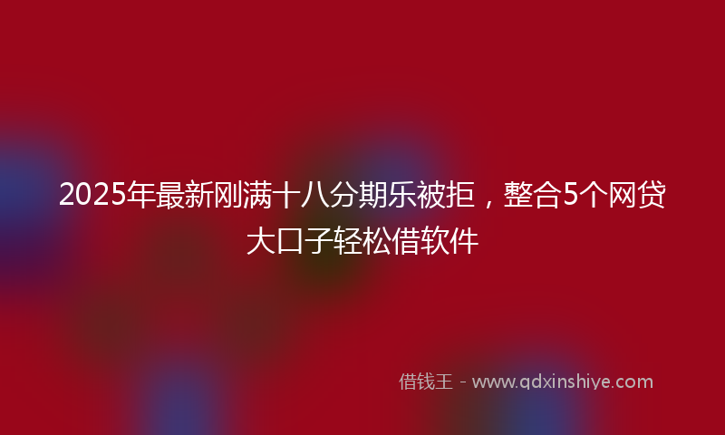 2025年最新刚满十八分期乐被拒，整合5个网贷大口子轻松借软件