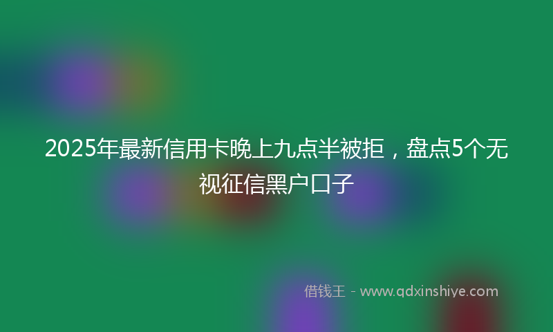 2025年最新信用卡晚上九点半被拒，盘点5个无视征信黑户口子