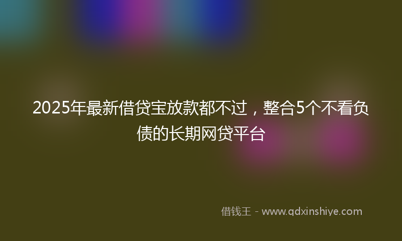 2025年最新借贷宝放款都不过，整合5个不看负债的长期网贷平台
