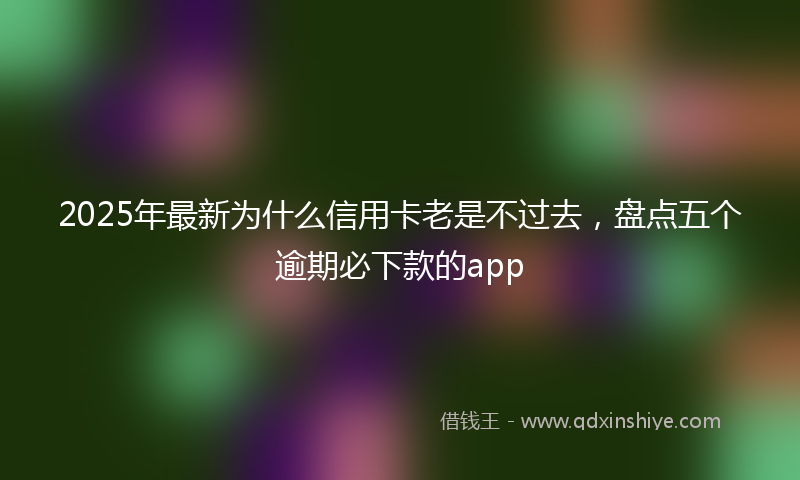 2025年最新为什么信用卡老是不过去，盘点五个逾期必下款的app