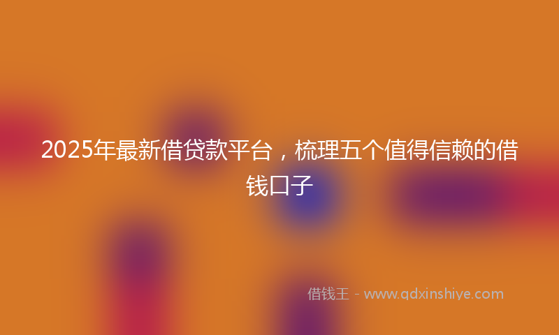 2025年最新借贷款平台，梳理五个值得信赖的借钱口子