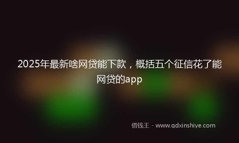 2025年最新啥网贷能下款，概括五个征信花了能网贷的app