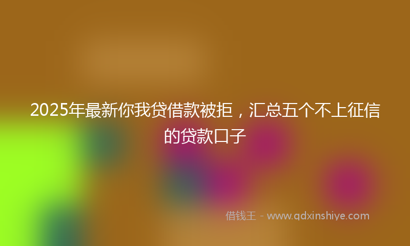 2025年最新你我贷借款被拒，汇总五个不上征信的贷款口子