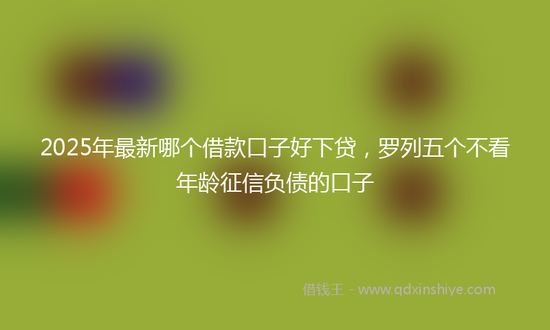 2025年最新哪个借款口子好下贷，罗列五个不看年龄征信负债的口子