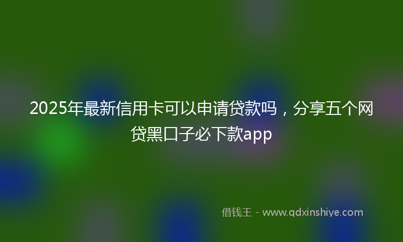 2025年最新信用卡可以申请贷款吗，分享五个网贷黑口子必下款app