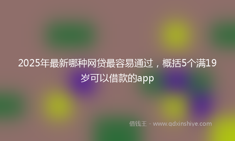 2025年最新哪种网贷最容易通过，概括5个满19岁可以借款的app