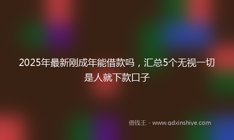 2025年最新刚成年能借款吗，汇总5个无视一切是人就下款口子