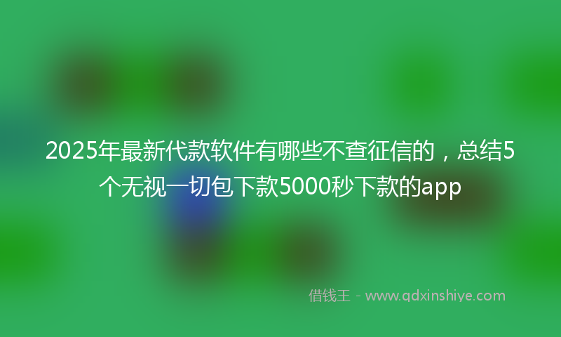 2025年最新代款软件有哪些不查征信的，总结5个无视一切包下款5000秒下款的app