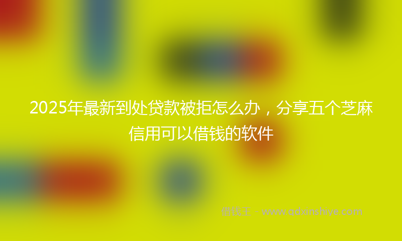2025年最新到处贷款被拒怎么办，分享五个芝麻信用可以借钱的软件