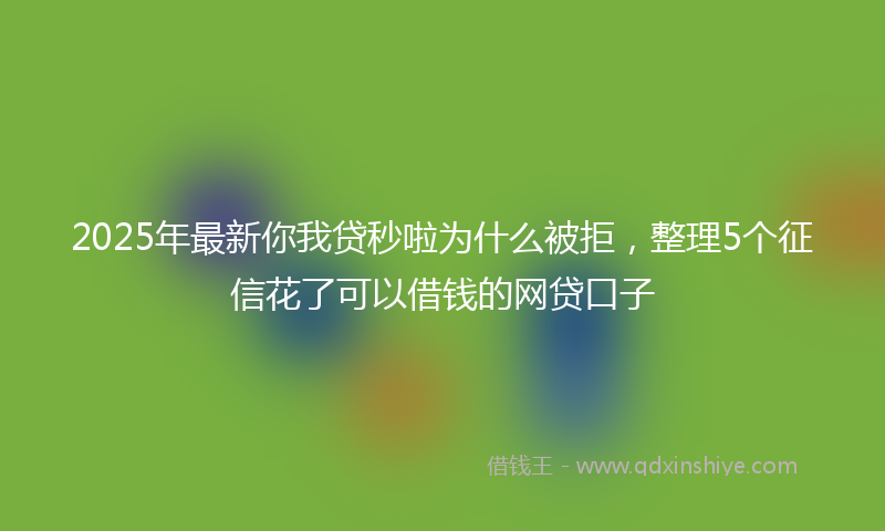 2025年最新你我贷秒啦为什么被拒，整理5个征信花了可以借钱的网贷口子