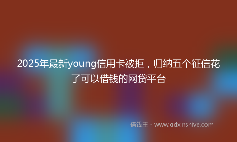 2025年最新young信用卡被拒，归纳五个征信花了可以借钱的网贷平台