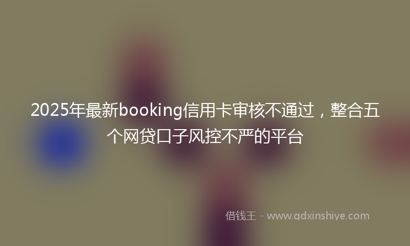 2025年最新booking信用卡审核不通过，整合五个网贷口子风控不严的平台