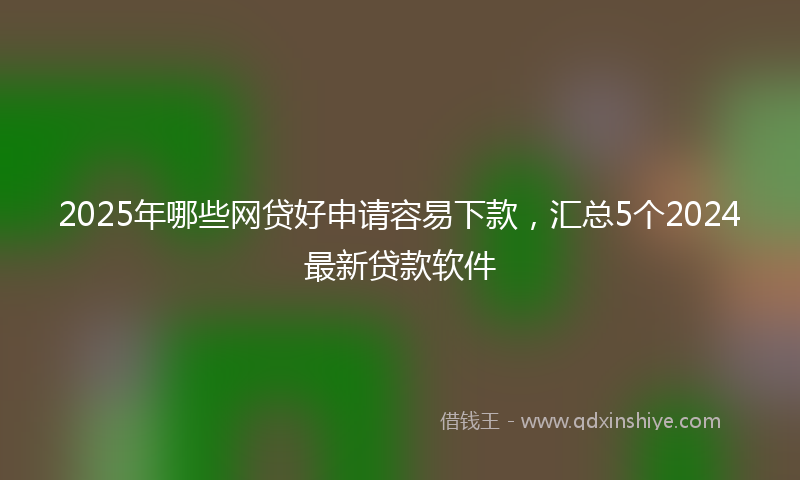 2025年哪些网贷好申请容易下款，汇总5个2024最新贷款软件