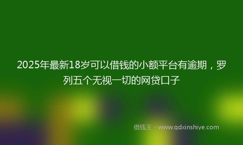 2025年最新18岁可以借钱的小额平台有逾期，罗列五个无视一切的网贷口子
