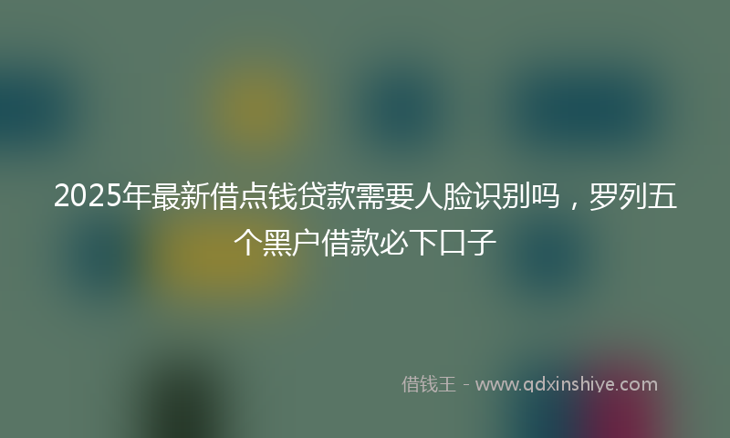 2025年最新借点钱贷款需要人脸识别吗，罗列五个黑户借款必下口子