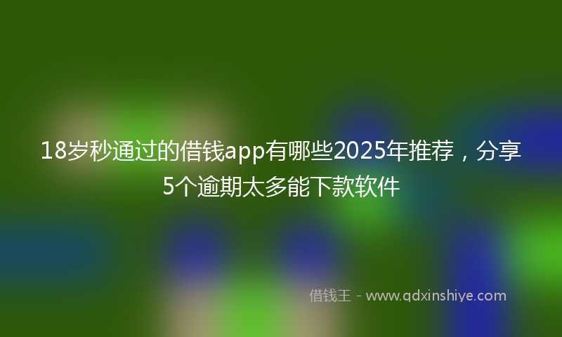 18岁秒通过的借钱app有哪些2025年推荐，分享5个逾期太多能下款软件