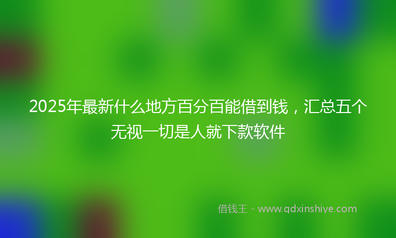 2025年最新什么地方百分百能借到钱，汇总五个无视一切是人就下款软件
