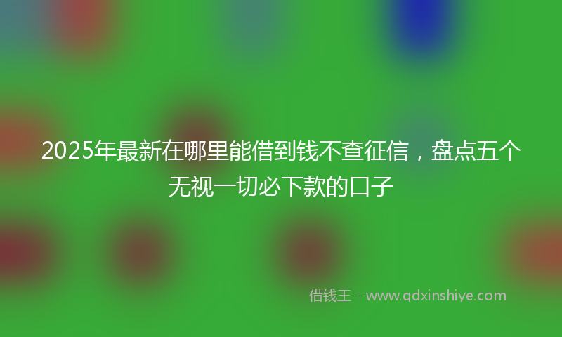 2025年最新在哪里能借到钱不查征信，盘点五个无视一切必下款的口子