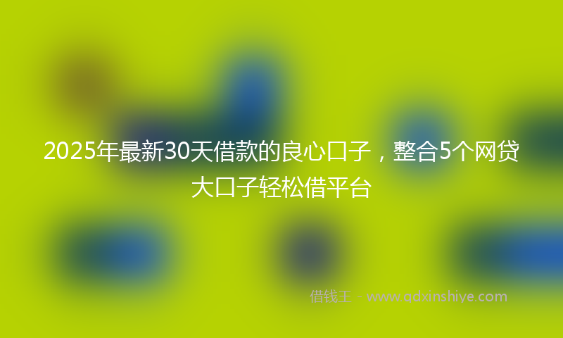 2025年最新30天借款的良心口子，整合5个网贷大口子轻松借平台