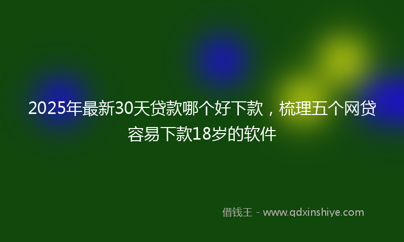 2025年最新30天贷款哪个好下款，梳理五个网贷容易下款18岁的软件