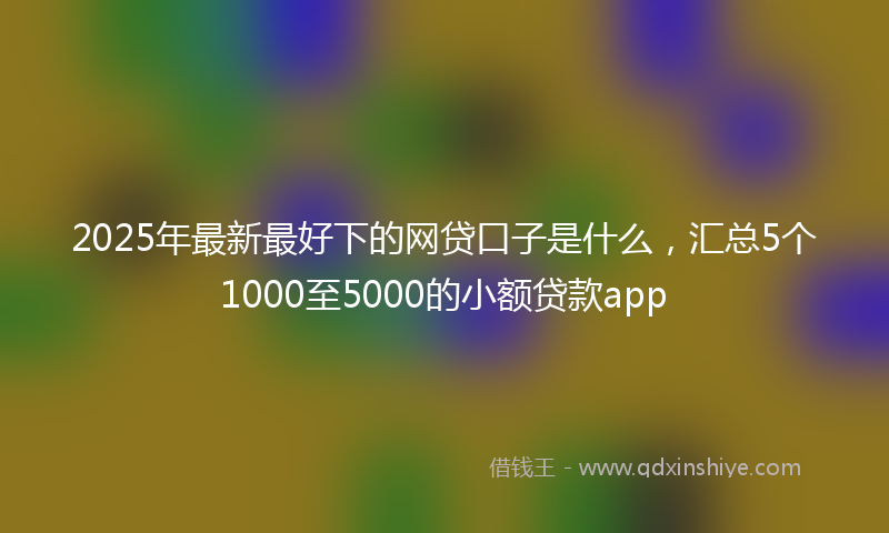 2025年最新最好下的网贷口子是什么，汇总5个1000至5000的小额贷款app