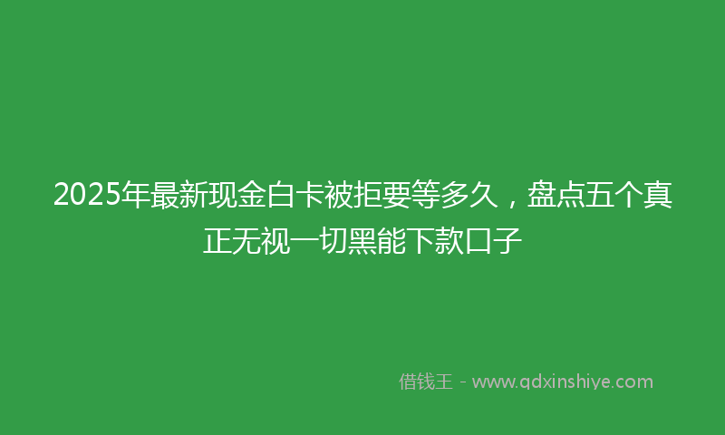 2025年最新现金白卡被拒要等多久，盘点五个真正无视一切黑能下款口子