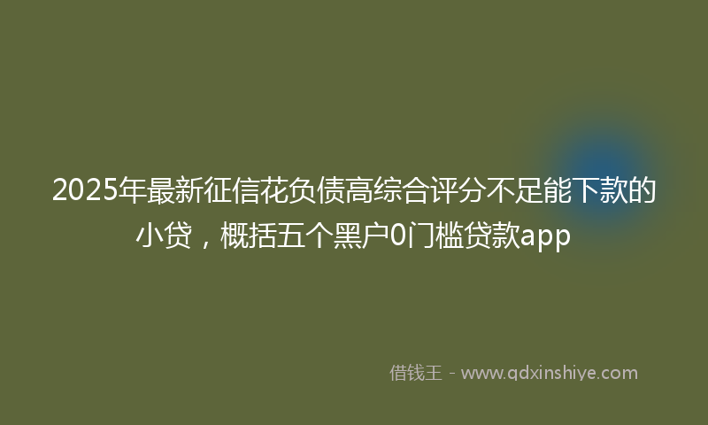 2025年最新征信花负债高综合评分不足能下款的小贷，概括五个黑户0门槛贷款app