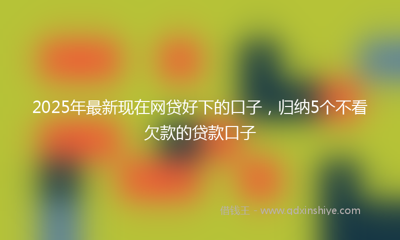 2025年最新现在网贷好下的口子，归纳5个不看欠款的贷款口子