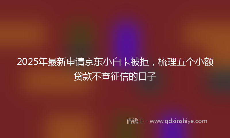 2025年最新申请京东小白卡被拒，梳理五个小额贷款不查征信的口子