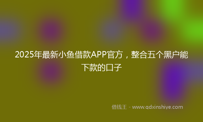 2025年最新小鱼借款APP官方，整合五个黑户能下款的口子