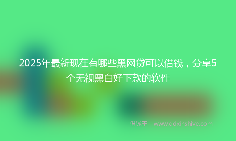 2025年最新现在有哪些黑网贷可以借钱，分享5个无视黑白好下款的软件