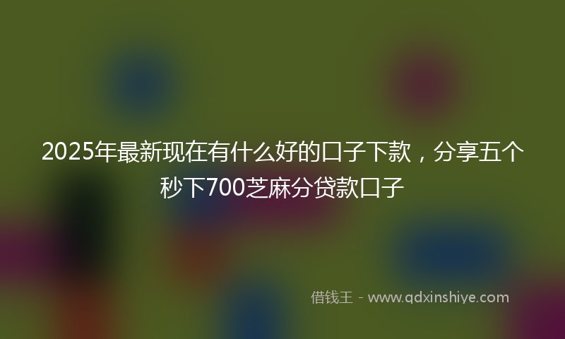 2025年最新现在有什么好的口子下款，分享五个秒下700芝麻分贷款口子