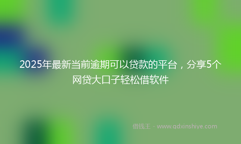 2025年最新当前逾期可以贷款的平台，分享5个网贷大口子轻松借软件