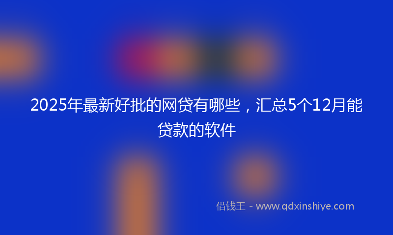 2025年最新好批的网贷有哪些，汇总5个12月能贷款的软件