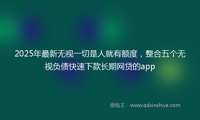 2025年最新无视一切是人就有额度，整合五个无视负债快速下款长期网贷的app
