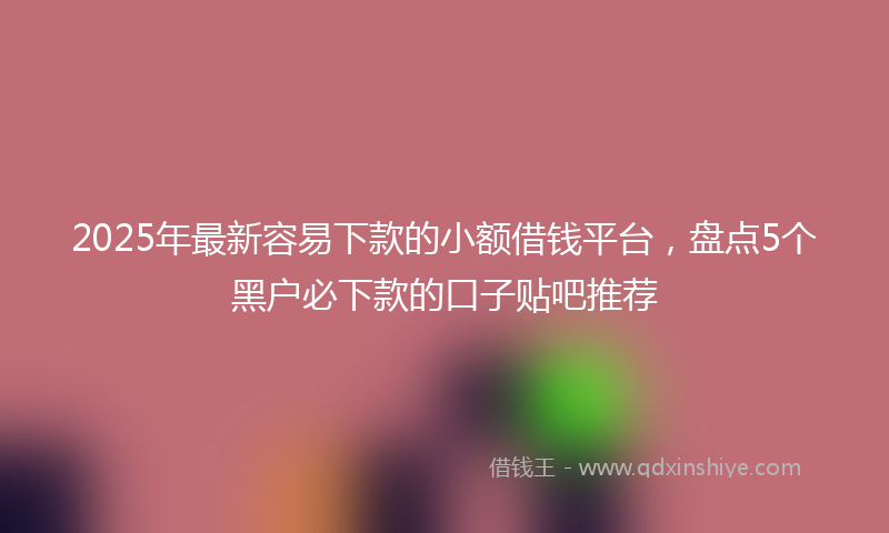 2025年最新容易下款的小额借钱平台，盘点5个黑户必下款的口子贴吧推荐