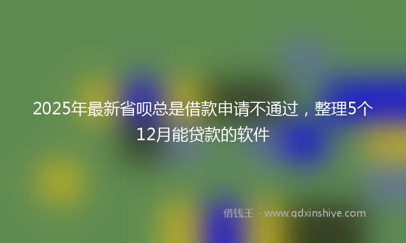 2025年最新省呗总是借款申请不通过，整理5个12月能贷款的软件