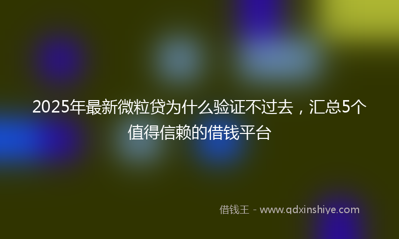 2025年最新微粒贷为什么验证不过去，汇总5个值得信赖的借钱平台