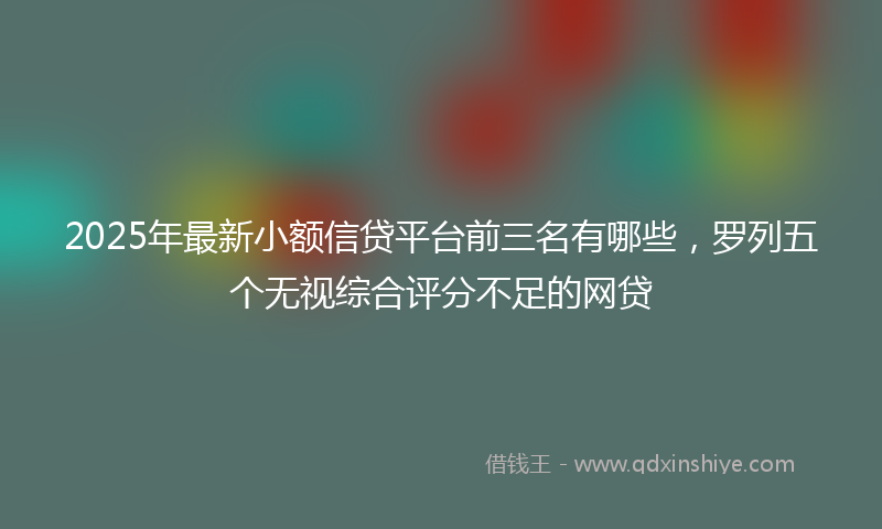 2025年最新小额信贷平台前三名有哪些，罗列五个无视综合评分不足的网贷