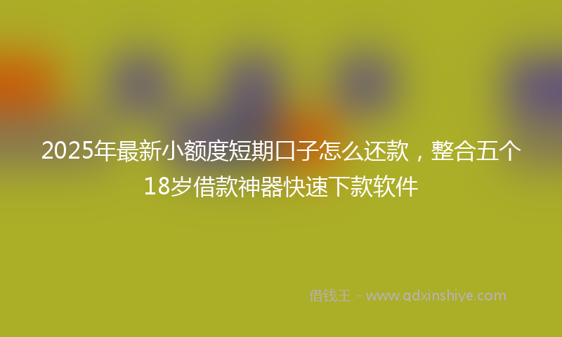 2025年最新小额度短期口子怎么还款，整合五个18岁借款神器快速下款软件