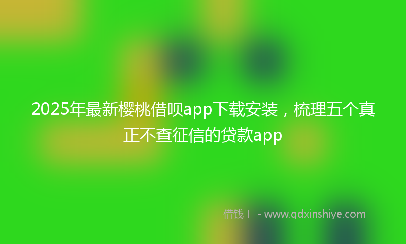 2025年最新樱桃借呗app下载安装，梳理五个真正不查征信的贷款app