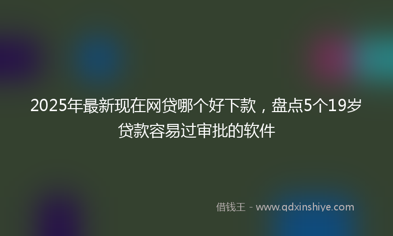2025年最新现在网贷哪个好下款，盘点5个19岁贷款容易过审批的软件