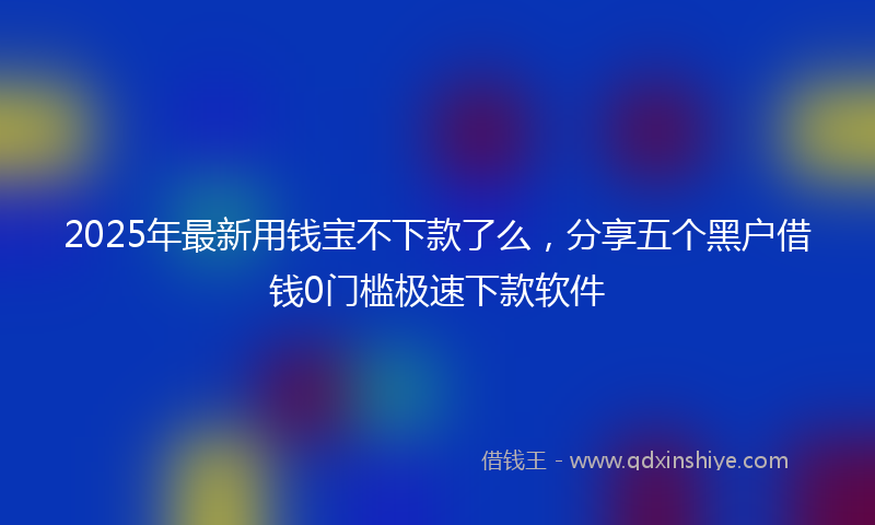 2025年最新用钱宝不下款了么，分享五个黑户借钱0门槛极速下款软件