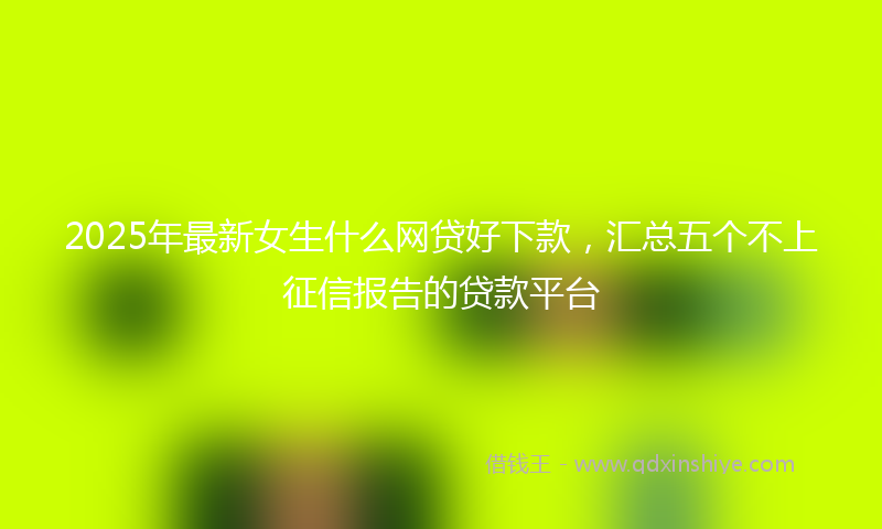 2025年最新女生什么网贷好下款，汇总五个不上征信报告的贷款平台