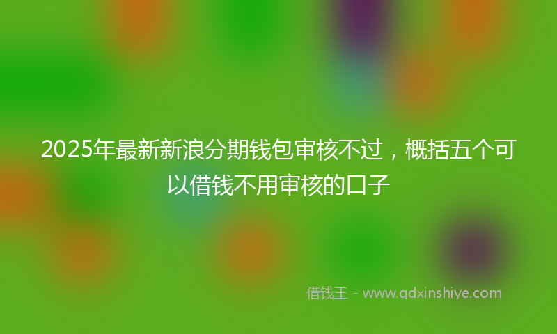 2025年最新新浪分期钱包审核不过，概括五个可以借钱不用审核的口子