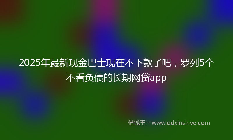 2025年最新现金巴士现在不下款了吧，罗列5个不看负债的长期网贷app