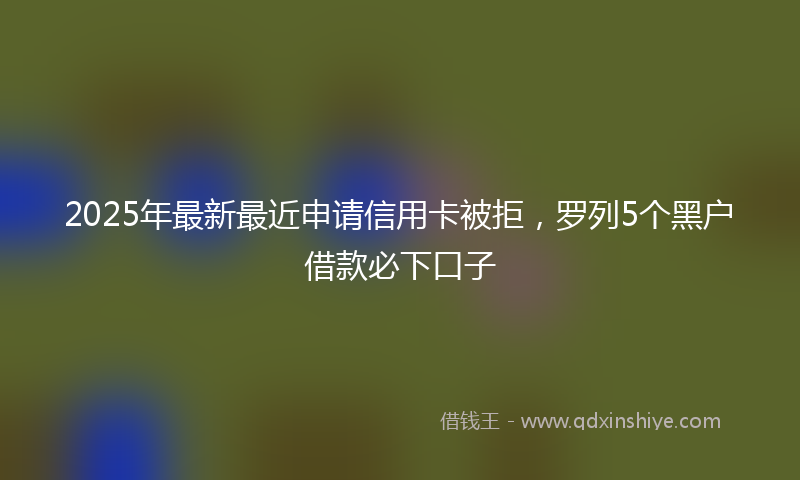 2025年最新最近申请信用卡被拒，罗列5个黑户借款必下口子