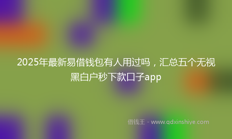 2025年最新易借钱包有人用过吗，汇总五个无视黑白户秒下款口子app