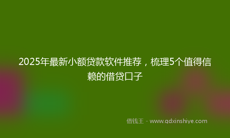 2025年最新小额贷款软件推荐，梳理5个值得信赖的借贷口子