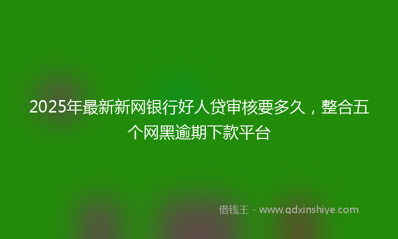 2025年最新新网银行好人贷审核要多久，整合五个网黑逾期下款平台